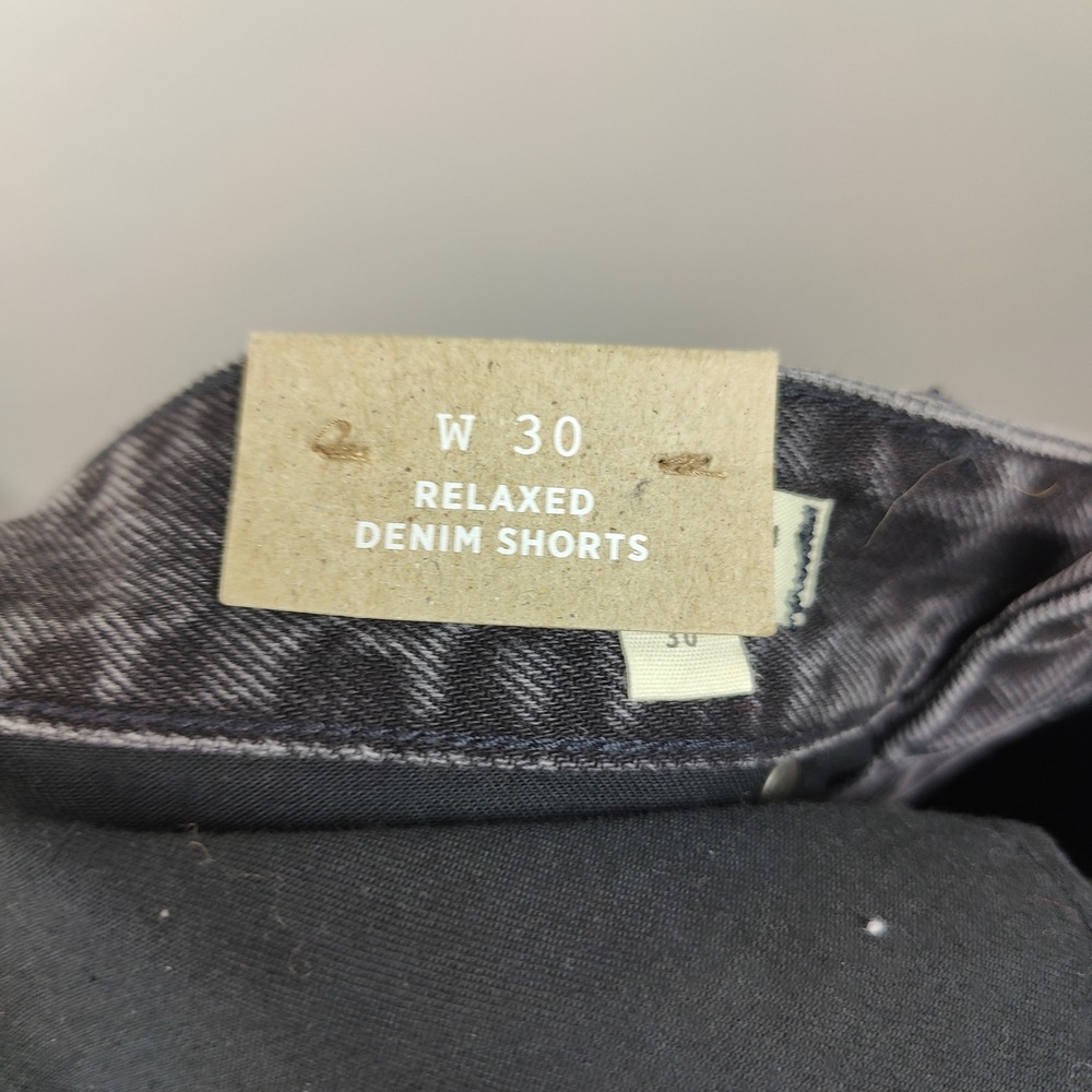 Madewell Relaxed Denim Shorts Womens 30 Charcoal Haywood Wash Raw Fray Hem NWT - Picture 7 of 10